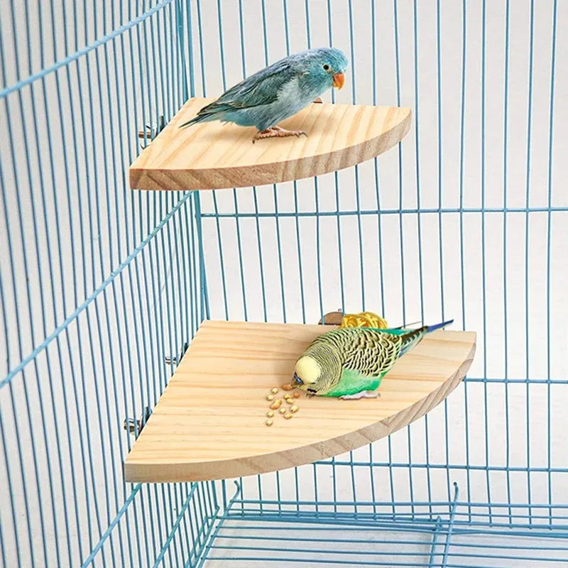 Natural Wood Bird Perch Stand – Multi-Size Platform for Parrots, Parakeets & Small Pets
