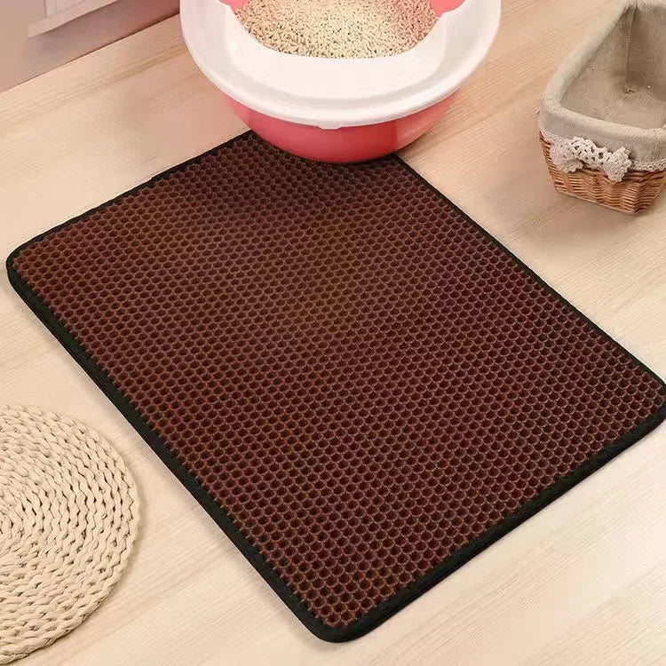 Double-Layer Waterproof Cat Litter Mat – Non-Slip, Washable & Easy to Clean