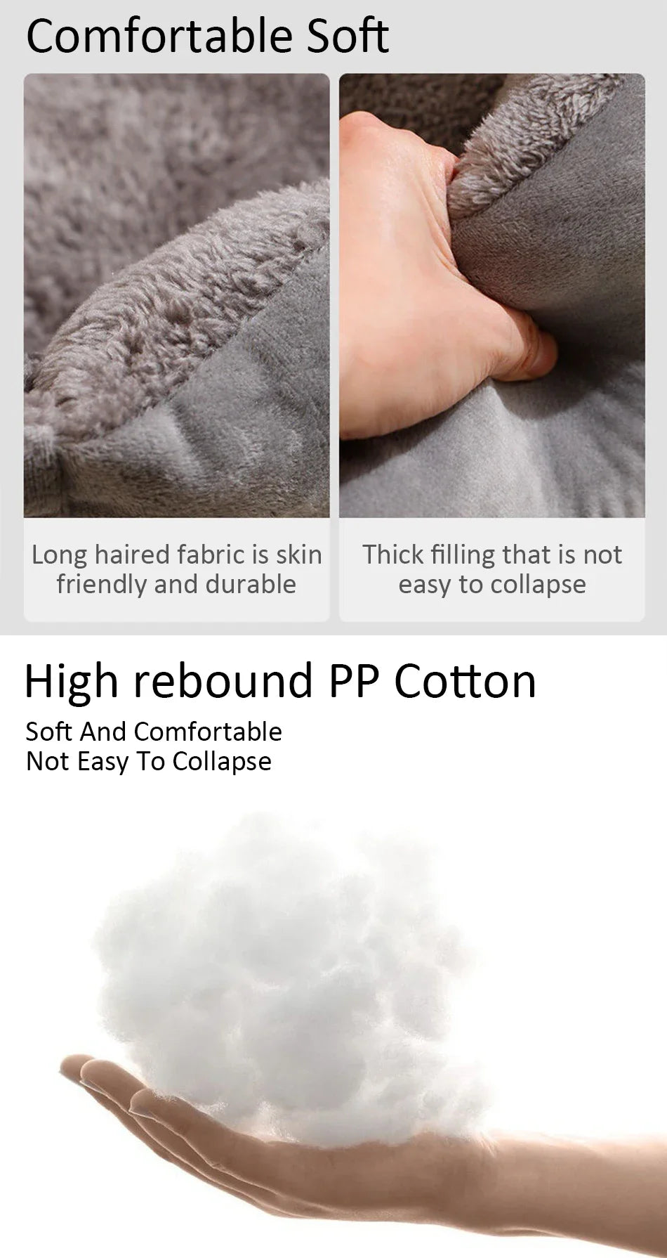 Plush Pet Bed for Cats & Dogs | Soft Breathable Cushion