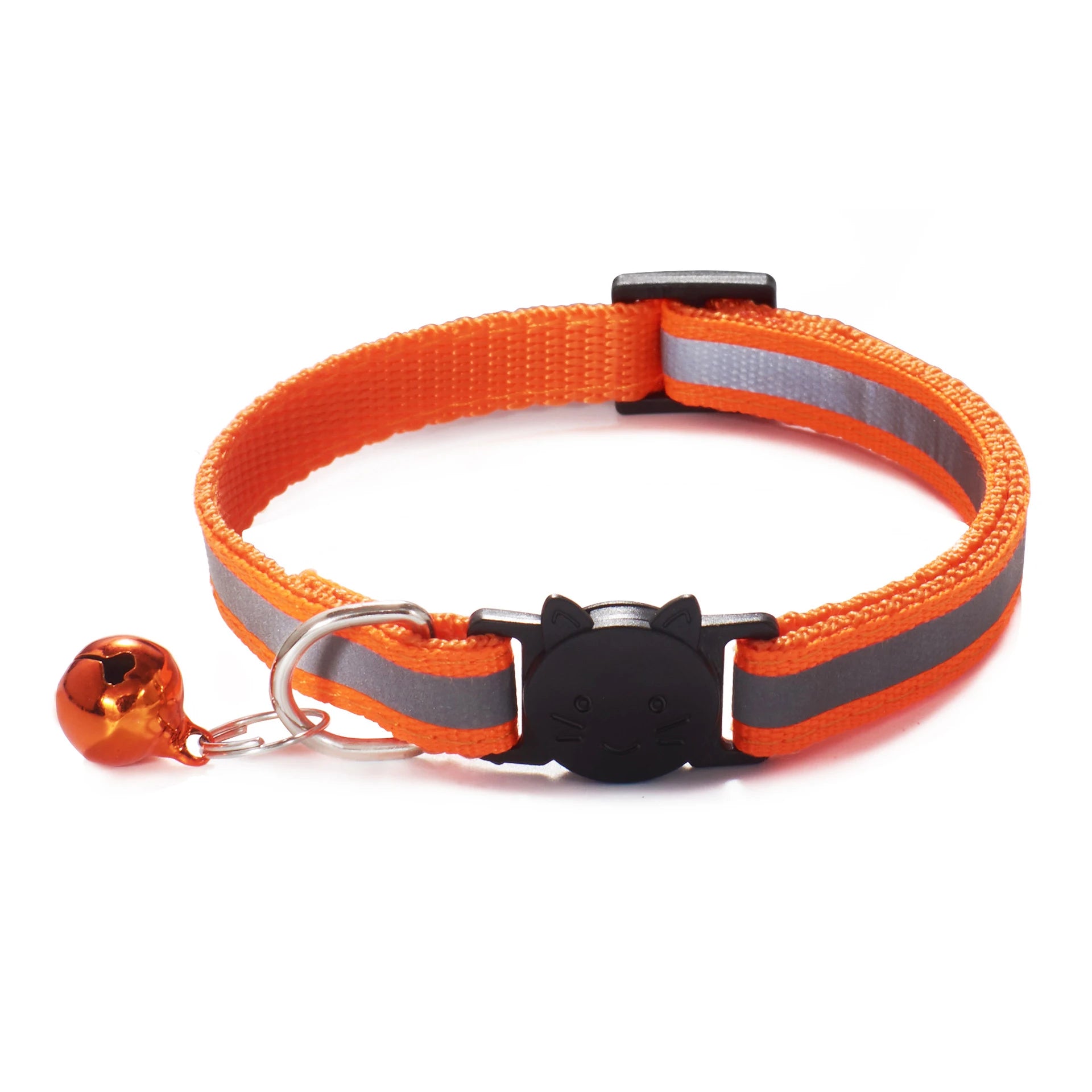 ROJECO Adjustable Cat Collar with Bell & Reflective Strip – Safety Breakaway Necklace for Cats & Kittens