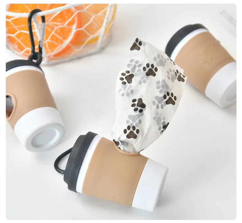 Coffee Cup Pet Waste Bag Dispenser – Portable Dog Walking Accessory