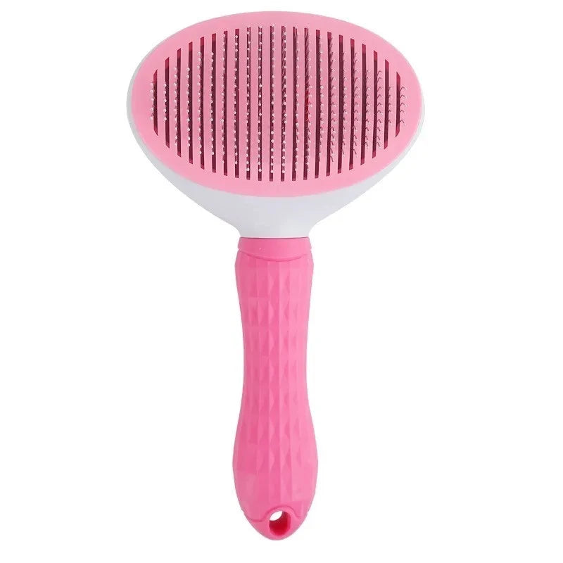 Self-Cleaning Pet Slicker Brush – Grooming & Dematting Comb for Dogs & Cats