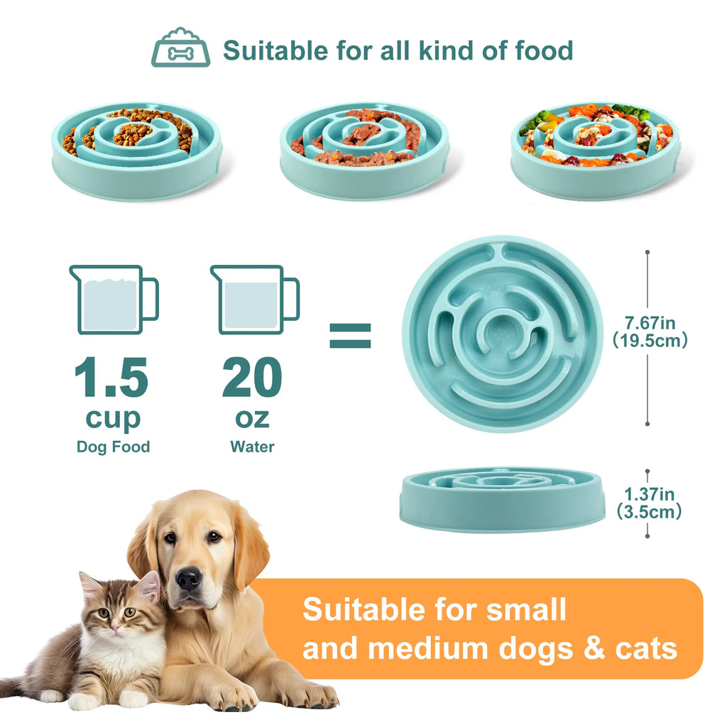 Non-Slip Slow Feeder Bowl for Dogs – Durable & Suitable for All Sizes