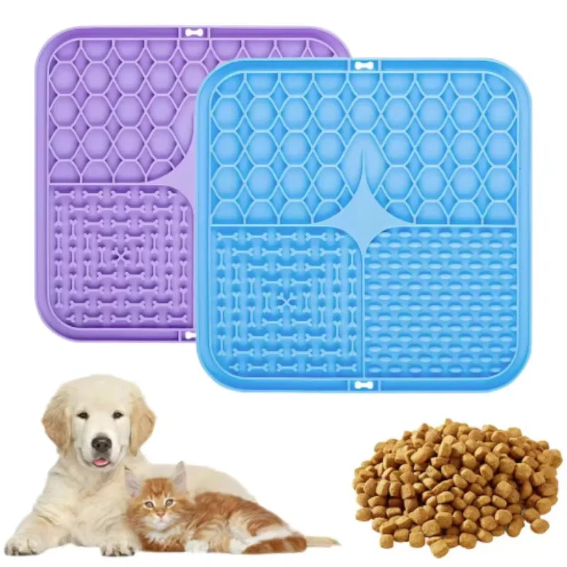 Silicone Pet Lick Mat – Slow Feeder & Distraction Pad for Dogs & Cats | 1 or 5 Pack