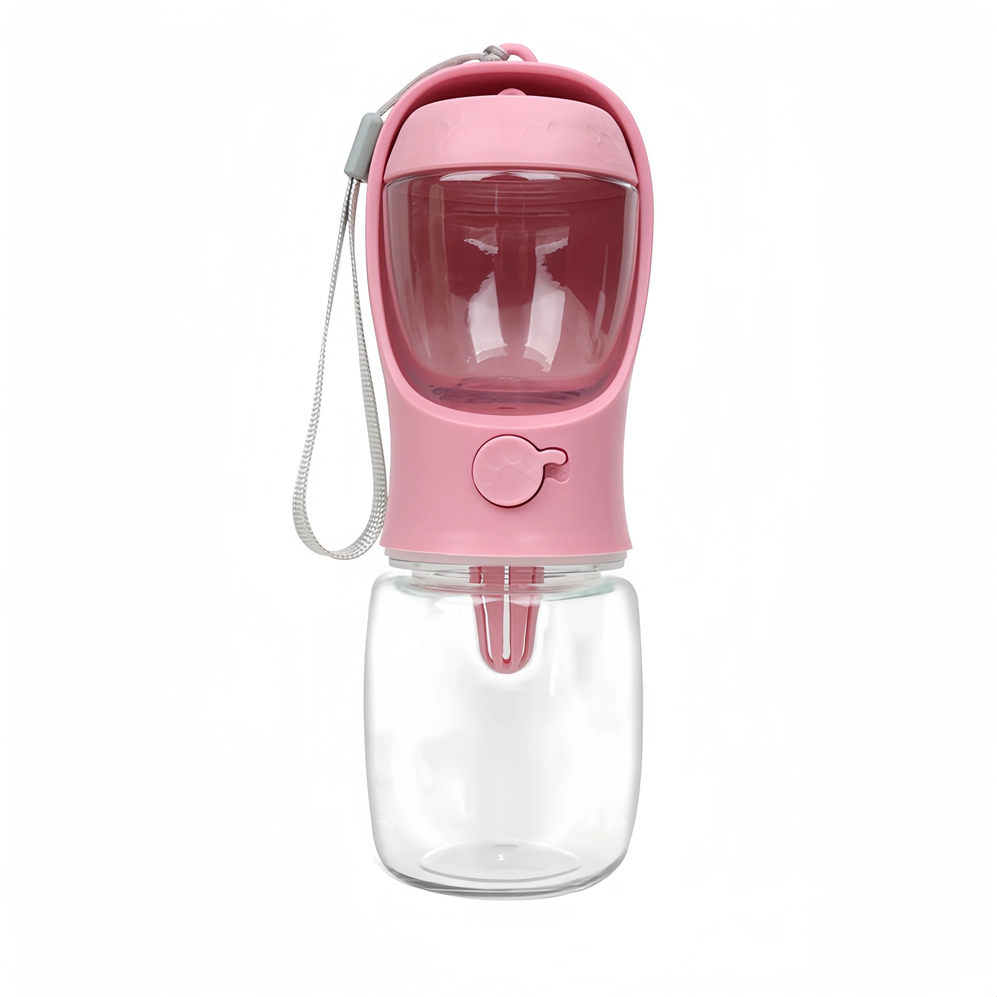 Portable Pet Water Bottle with Food Storage – 2-in-1 Travel Feeder Bowl for Dogs & Cats | 350ml / 550ml