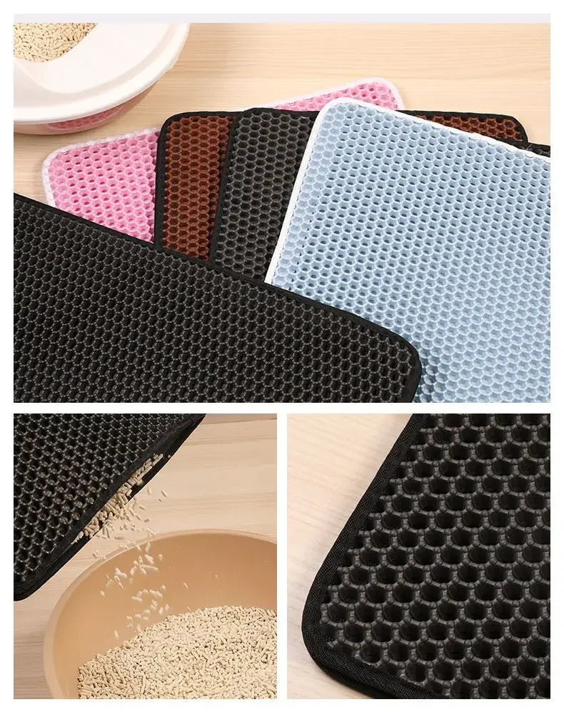 Double-Layer Waterproof Cat Litter Mat – Non-Slip, Washable & Easy to Clean