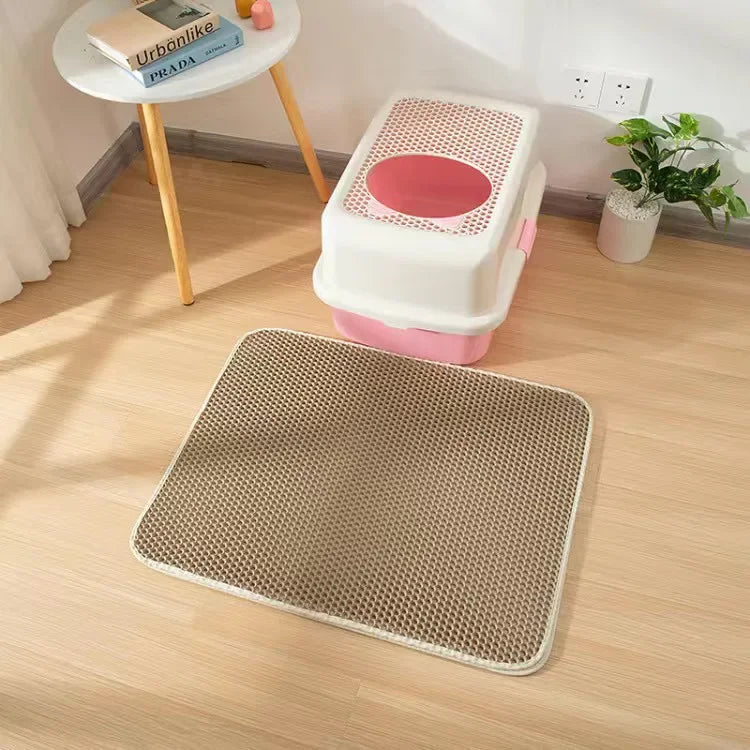 Double-Layer Waterproof Cat Litter Mat – Non-Slip, Washable & Easy to Clean