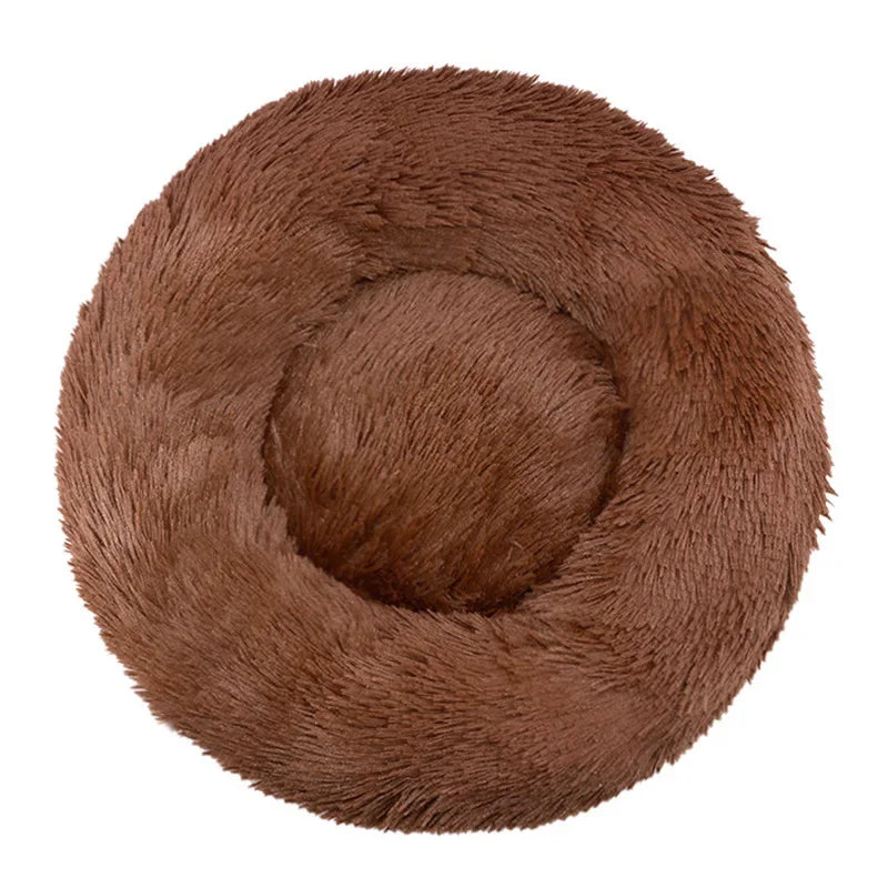Cozy Round Pet Bed – Ultra-Soft Plush for Dogs & Cats (40–90 cm)