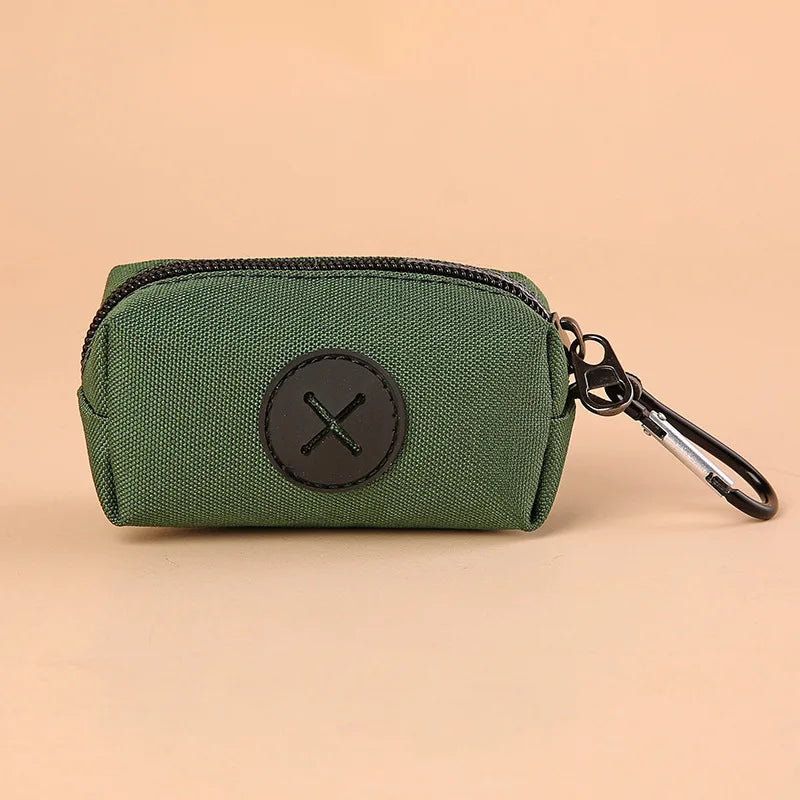 Pet Waste Bag Dispenser with Carabiner Clip – Durable Canvas Holder for Dogs