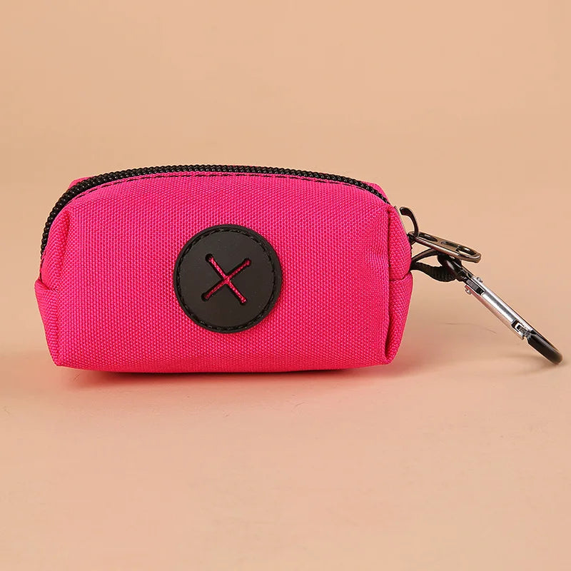 Pet Waste Bag Dispenser with Carabiner Clip – Durable Canvas Holder for Dogs