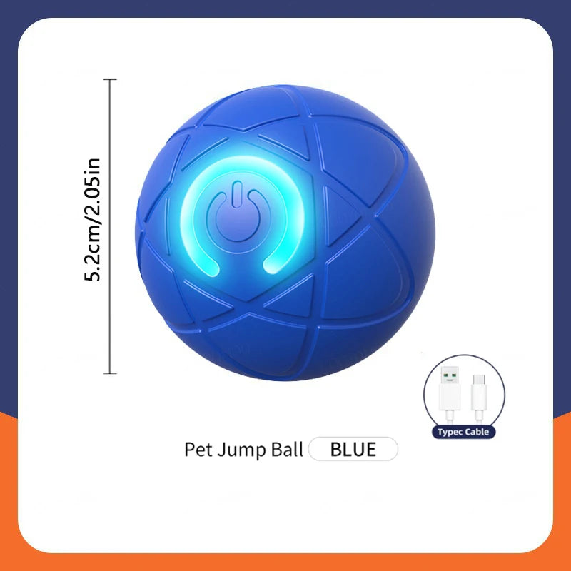Smart Interactive Pet Ball – USB Rechargeable Auto-Moving Toy for Dogs & Cats