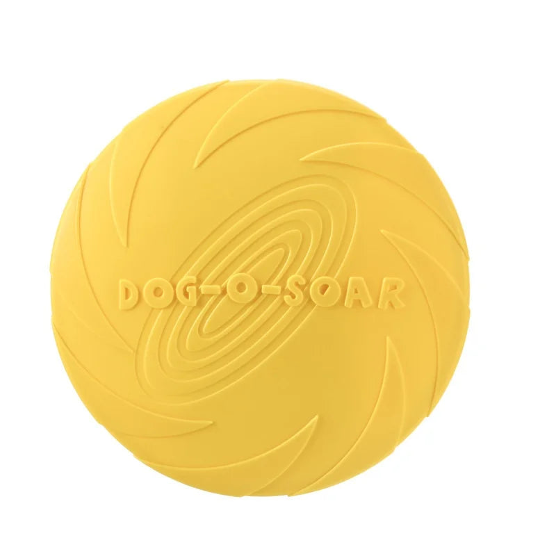 Silicone Flying Disc Dog & Cat Toy – Durable Rubber Frisbee for Interactive Play