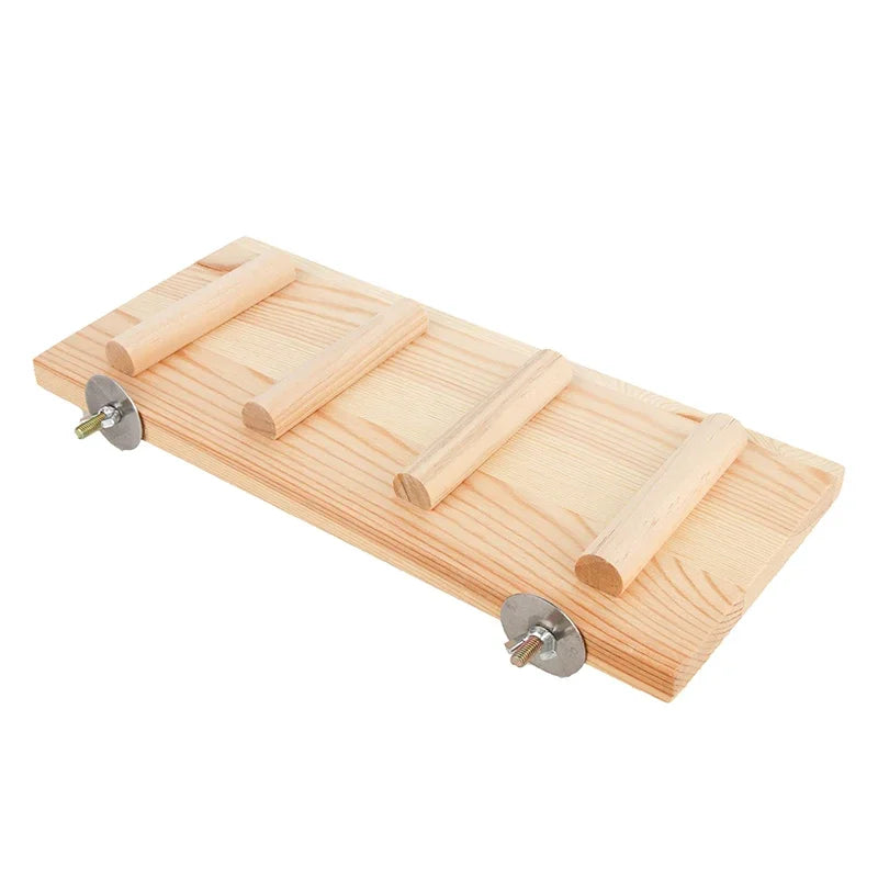 Natural Wood Bird Perch Stand & Platform Toy – 3 Sizes