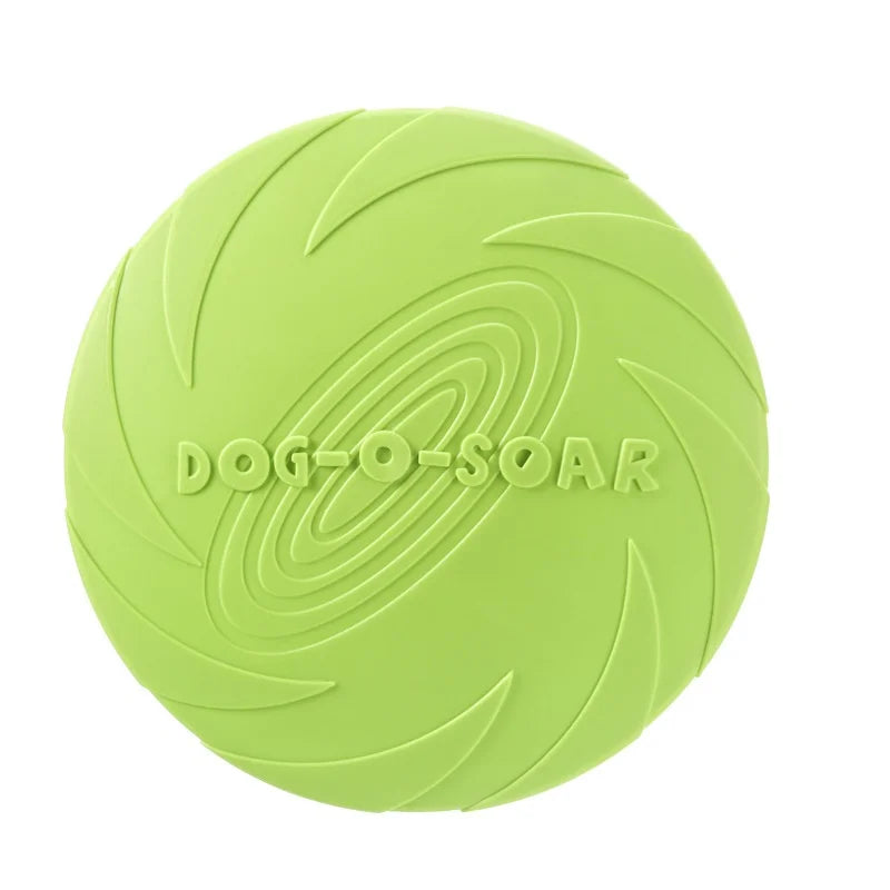 Silicone Flying Disc Dog & Cat Toy – Durable Rubber Frisbee for Interactive Play