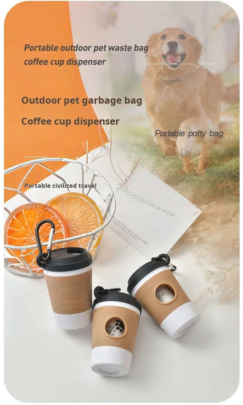 Coffee Cup Pet Waste Bag Dispenser – Portable Dog Walking Accessory