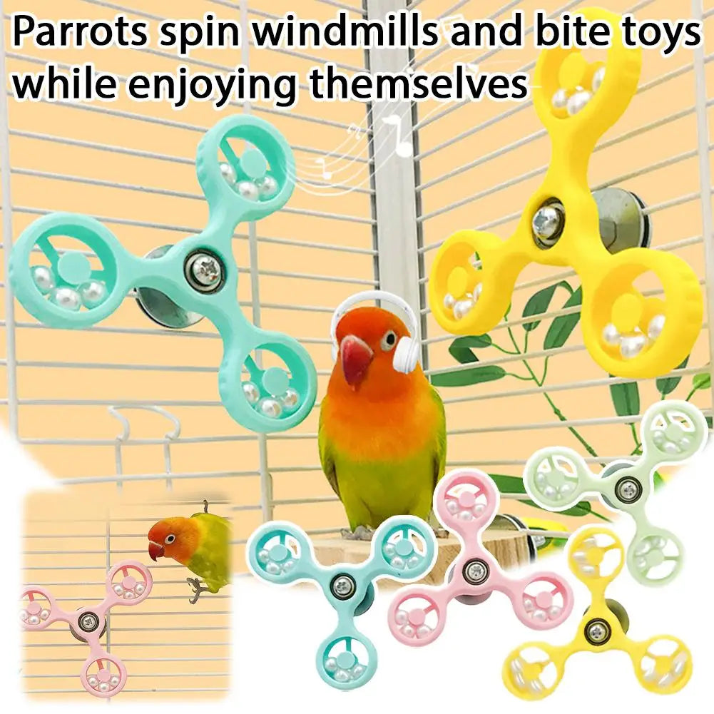 Interactive Parrot Windmill Chewing Toy – Mental Stimulation & Entertainment
