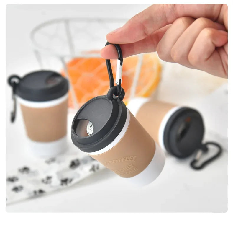 Coffee Cup Pet Waste Bag Dispenser – Portable Dog Walking Accessory