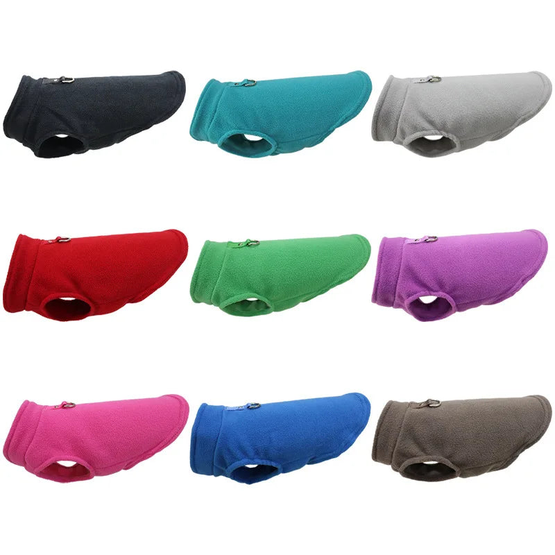 Soft Fleece Pet Vest Jacket with D-Ring | Dog & Cat Winter Coat