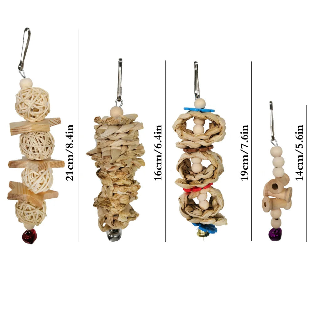 Parrot Toy Set – Swing, Bell & Ladder Training Kit