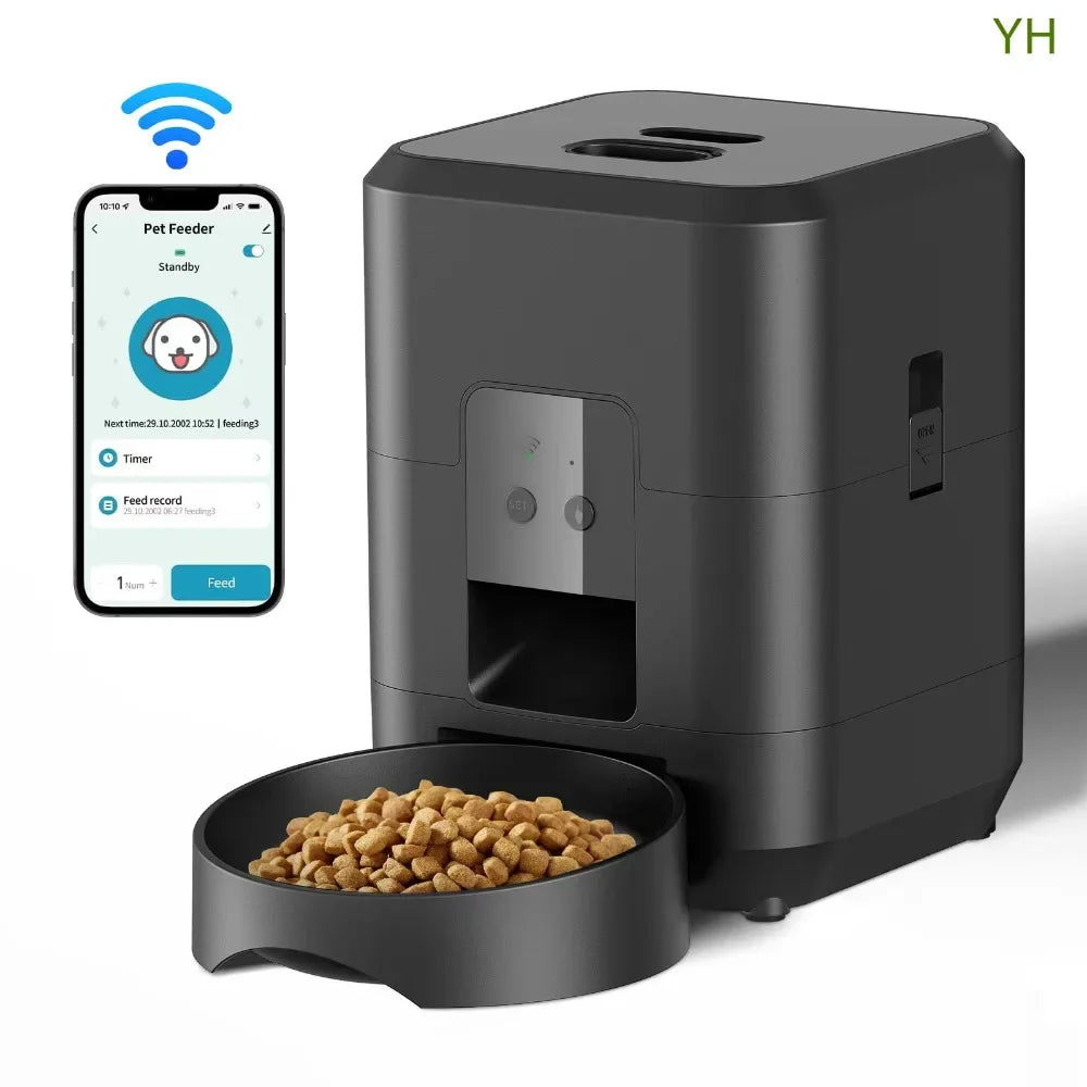 Smart 2L Automatic Pet Feeder with WiFi App Control – Timed & Portion-Controlled Food Dispenser for Cats & Dogs