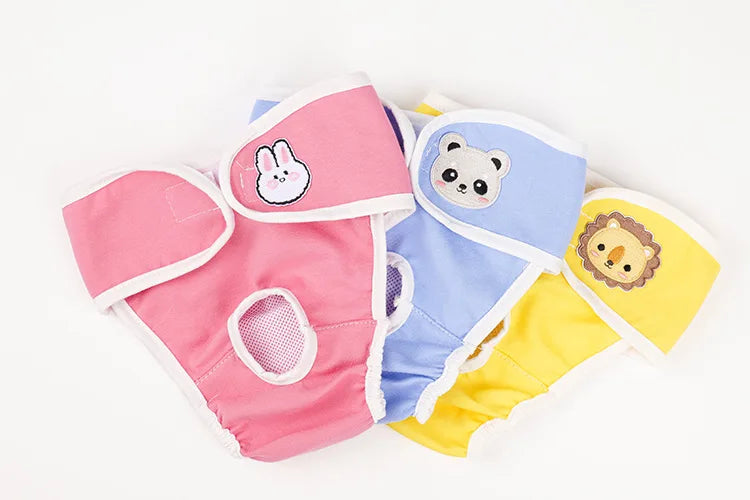 Reusable Female Dogs Diaper Pants Sanitary Female Dog Pants Diapers for Dogs Menstruation Pet Cat Physiological Safety Pants