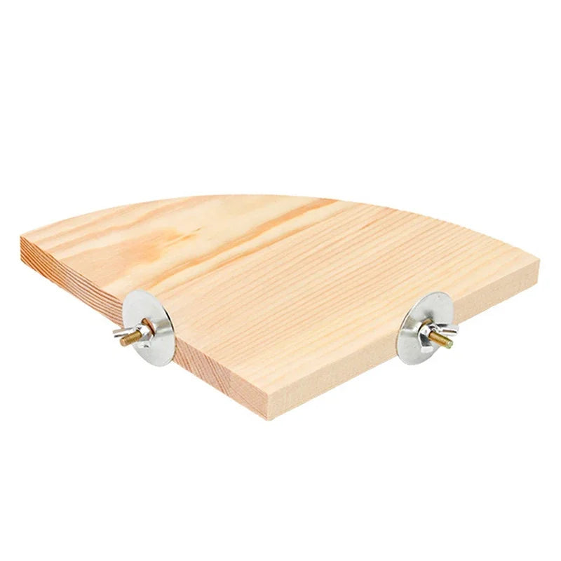 Natural Wood Bird Perch Stand & Platform Toy – 3 Sizes