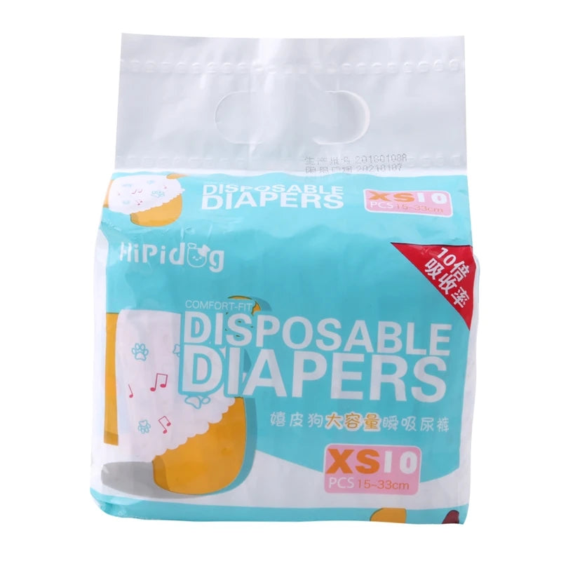 Disposable Dog Diapers – Super Absorbent & Leakproof (Pack of 10/12)