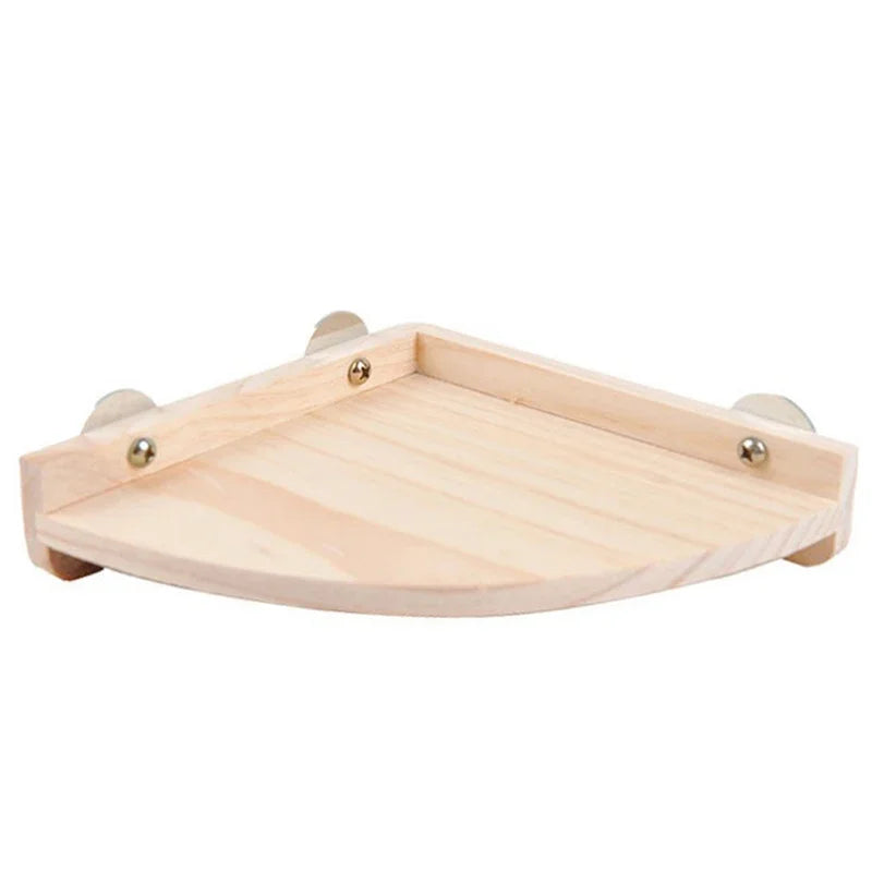 Natural Wood Bird Perch Stand & Platform Toy – 3 Sizes