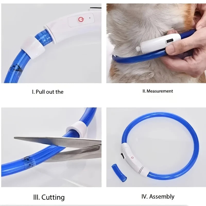 LED Dog Collar – USB Rechargeable Luminous Safety Collar for Night Walks