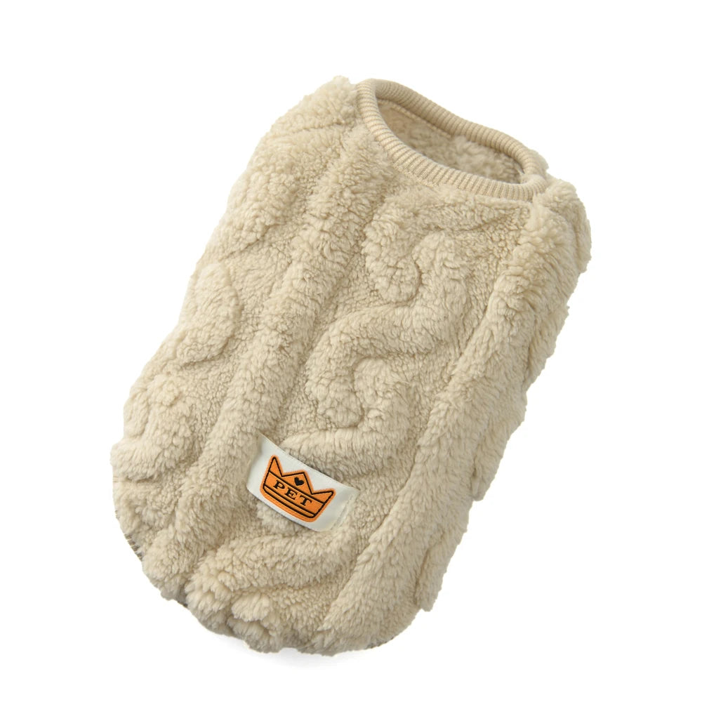 Soft Fleece Pet Sweater – Warm Autumn & Winter Vest for Small Dogs & Cats