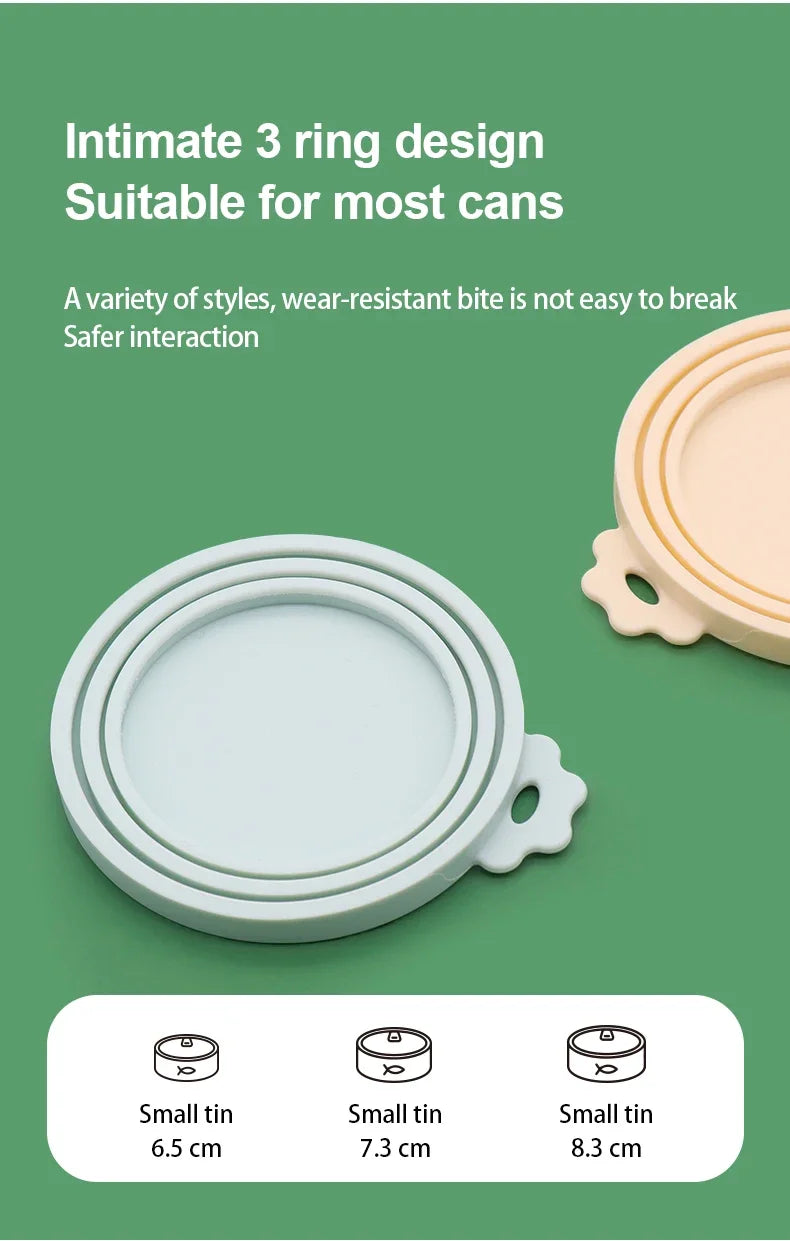 Reusable Silicone Pet Can Lid – BPA-Free Food Cover for Dog & Cat Cans