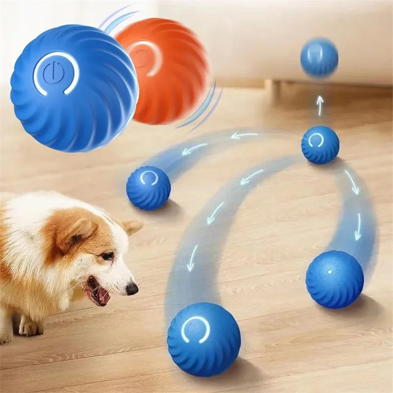 Smart Interactive Pet Ball – USB Rechargeable Auto-Moving Toy for Dogs & Cats