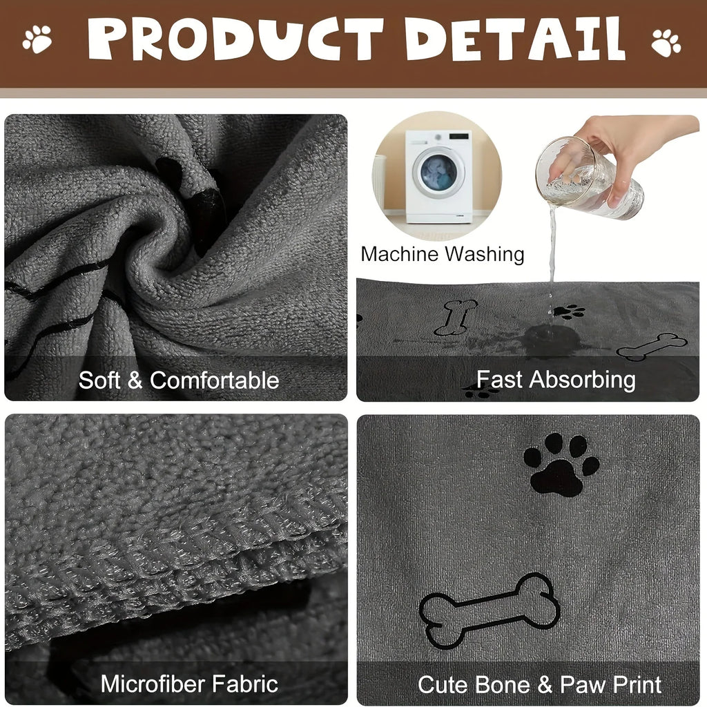 Premium Microfiber Dog Towel – Fast-Drying & Ultra-Absorbent