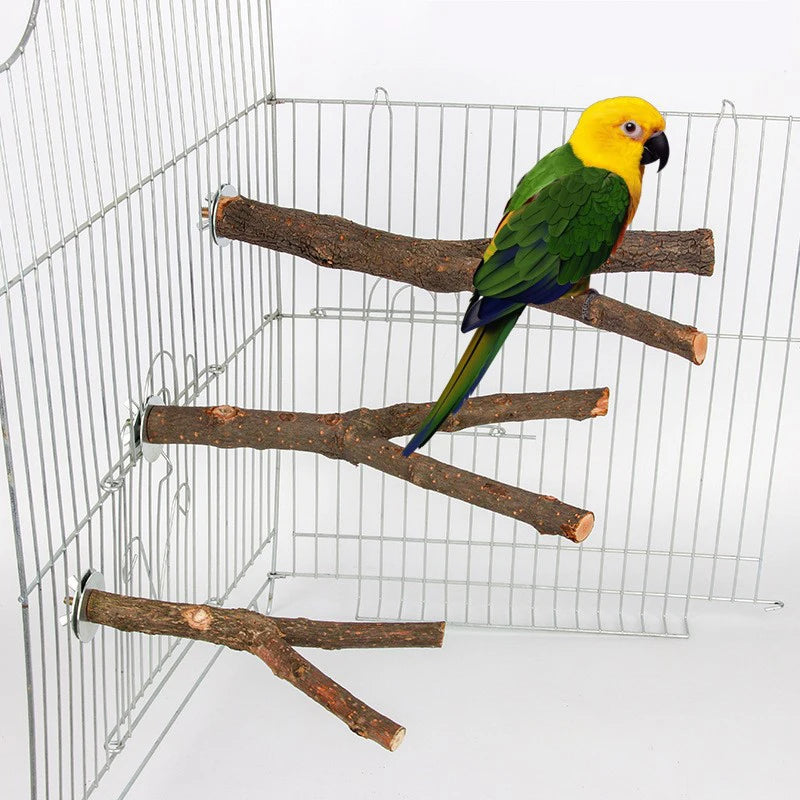 Natural Wood Bird Perch – Cage Branch Stand (15cm / 20cm / 30cm)
