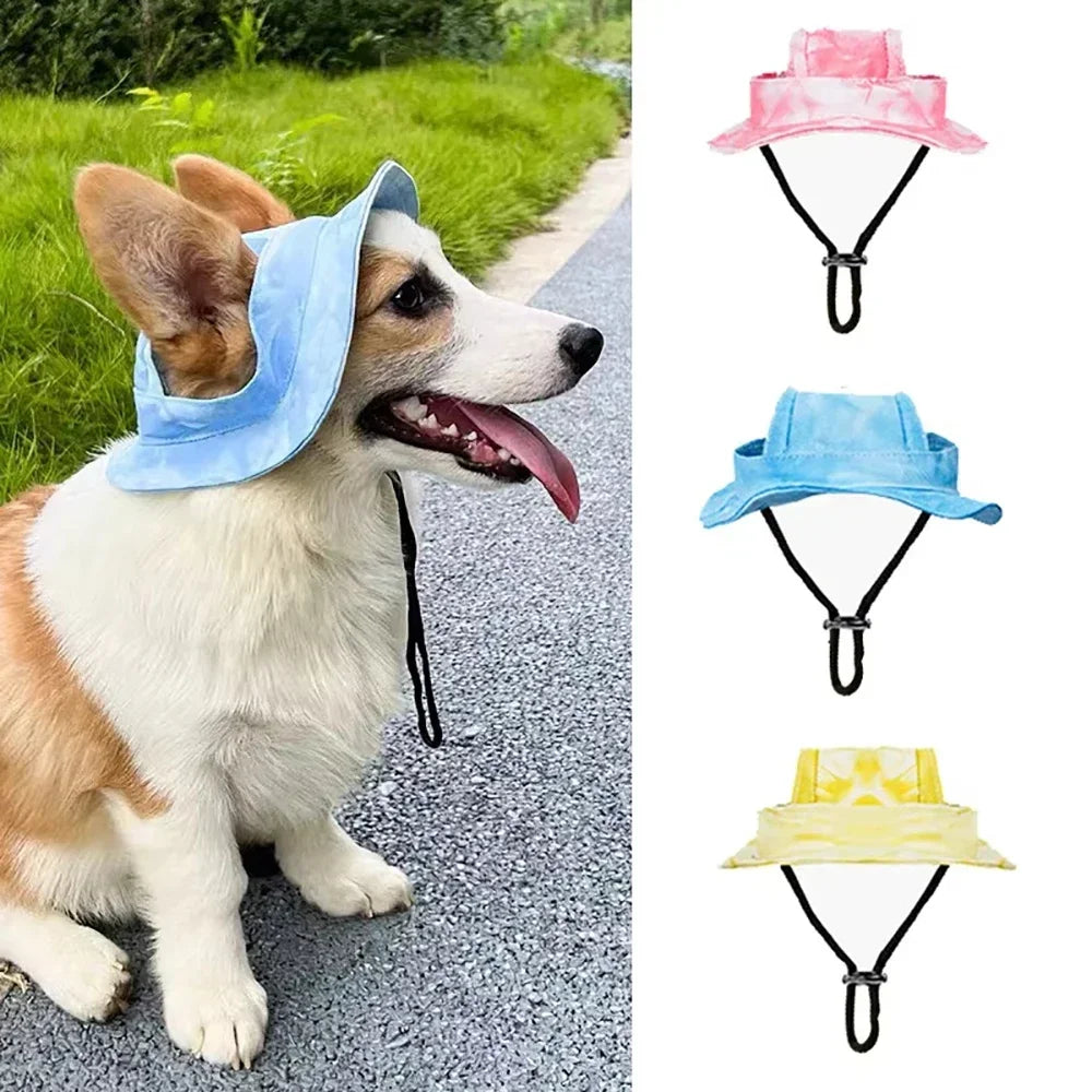 Adjustable Cotton Baseball Cap for Dogs & Cats – Sun Protection Pet Hat