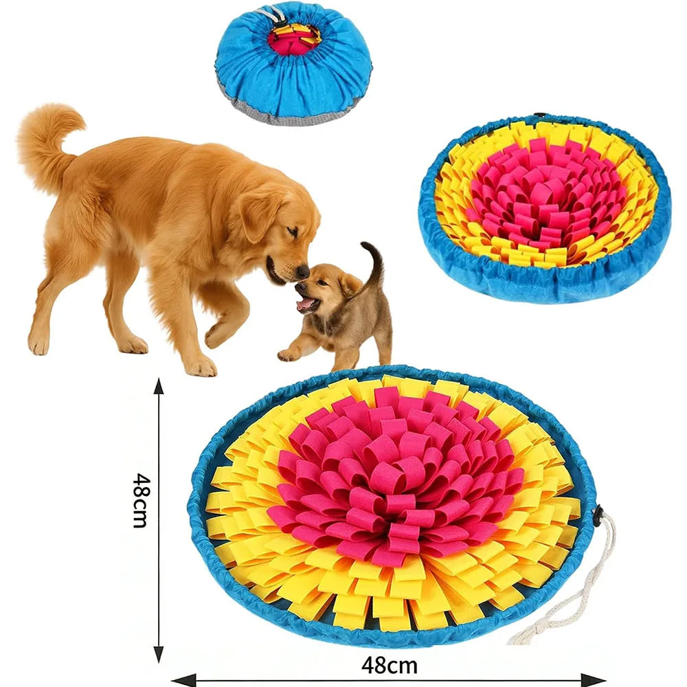 2-in-1 Dog Snuffle Mat & Slow Feeder – Interactive Foraging Toy for Mental Stimulation & Anxiety Relief | Cats & Dogs