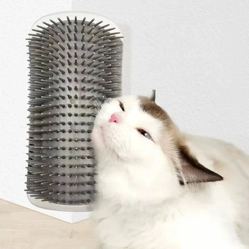 Cat Corner Grooming Brush – Self-Cleaning Massage & Hair Removal Comb