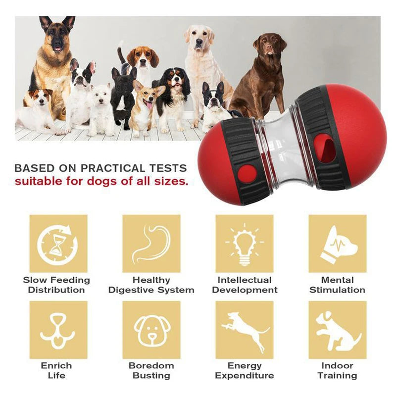 Interactive Dog Treat Dispensing Ball – Elliptical Track Rolling Toy for Mental Stimulation