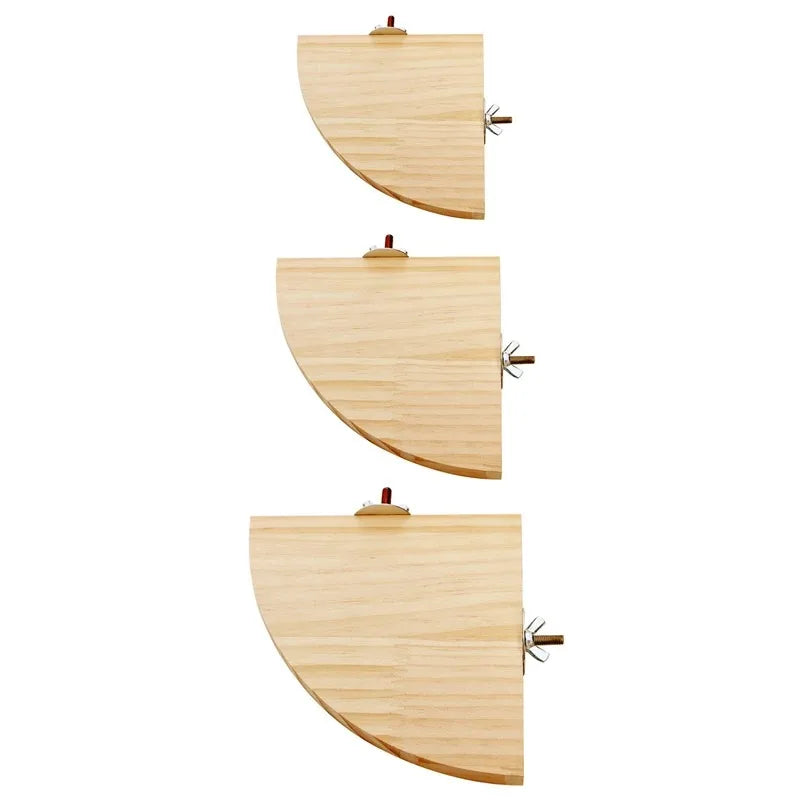 Natural Wood Bird Perch Stand – Multi-Size Platform for Parrots, Parakeets & Small Pets