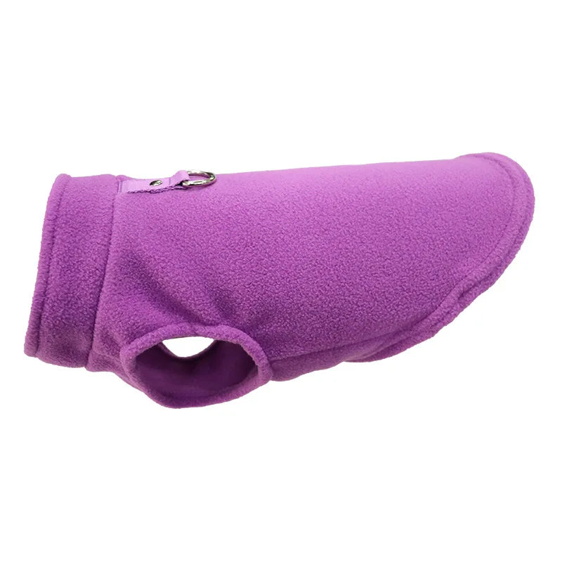 Soft Fleece Pet Vest Jacket with D-Ring | Dog & Cat Winter Coat