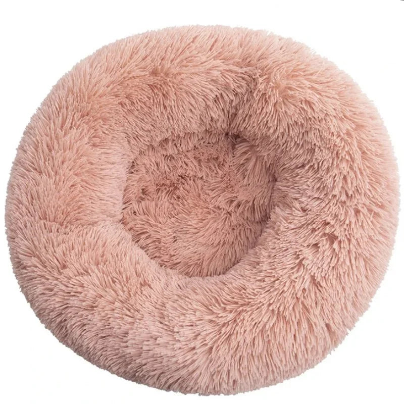 Cozy Round Pet Bed – Ultra-Soft Plush for Dogs & Cats (40–90 cm)