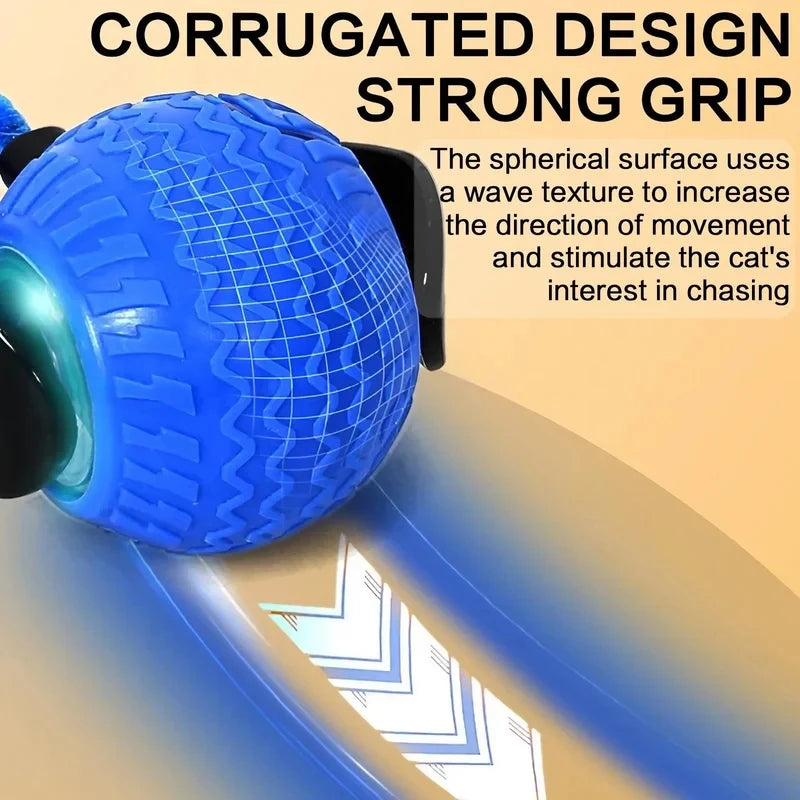 Smart Interactive Cat Ball Toy – Auto-Rolling LED with 3 Speed Modes