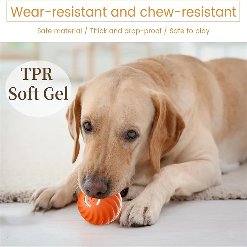 Smart Interactive Pet Ball – USB Rechargeable Auto-Moving Toy for Dogs & Cats