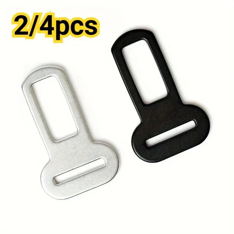 Stainless Steel Pet Seat Belt Clip Adapter – Universal Car Safety Buckle for Dogs & Cats