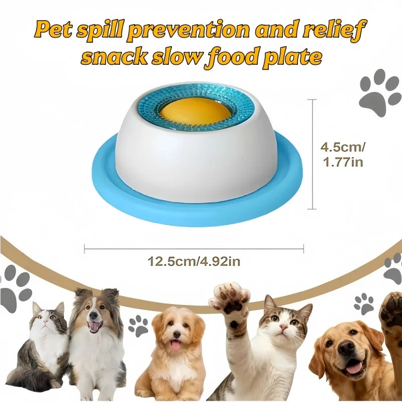 Pet Licking Bowl – Slow Feeder & Interactive Toy for Dogs & Cats