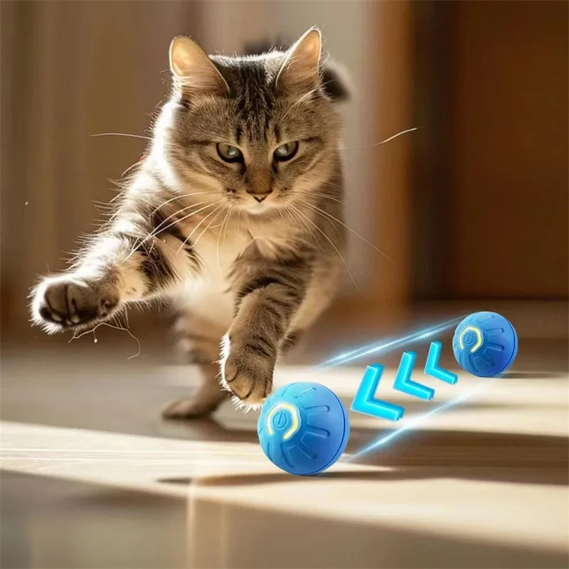 Smart Interactive Pet Ball – USB Rechargeable Auto-Moving Toy for Dogs & Cats
