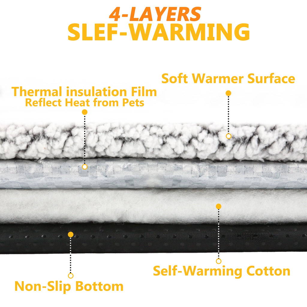 Self-Heating Pet Blanket & Mat – Washable Thermal Pad for Cats & Dogs