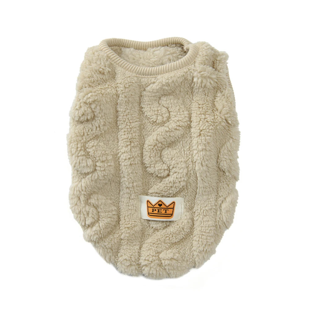 Soft Fleece Pet Sweater – Warm Autumn & Winter Vest for Small Dogs & Cats