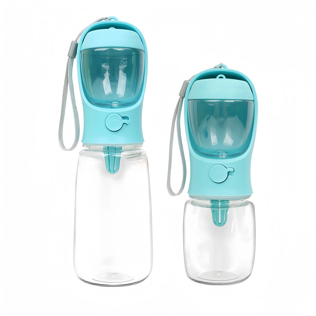 Portable Pet Water Bottle with Food Storage – 2-in-1 Travel Feeder Bowl for Dogs & Cats | 350ml / 550ml