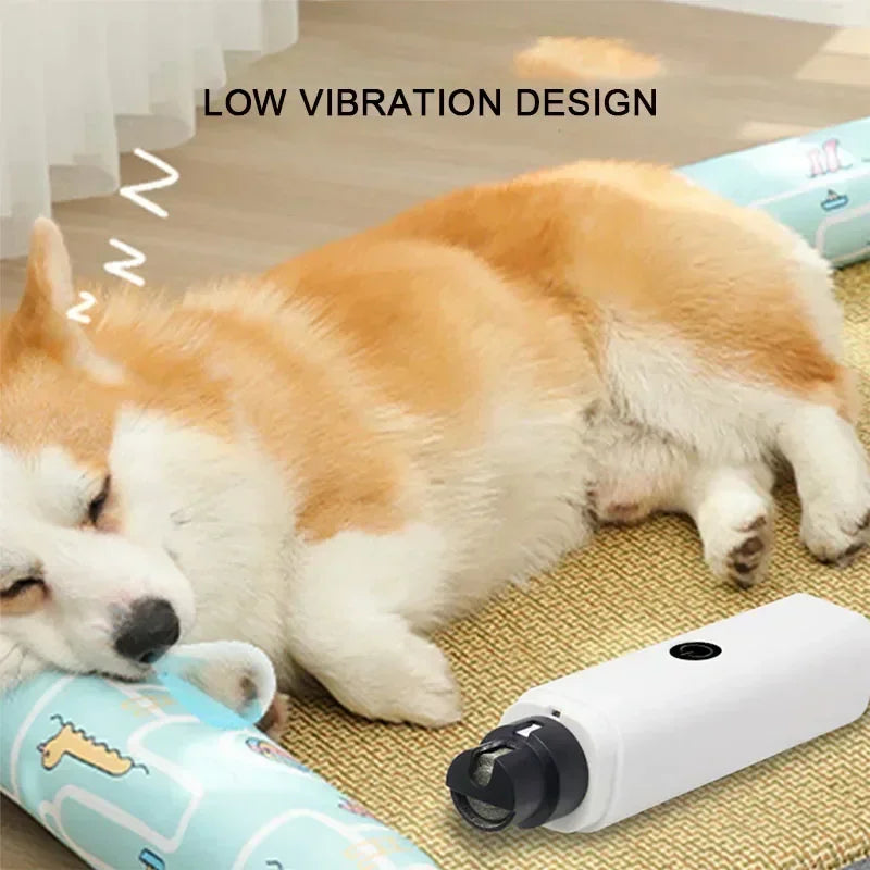 Electric Pet Nail Grinder – Rechargeable USB with LED Light